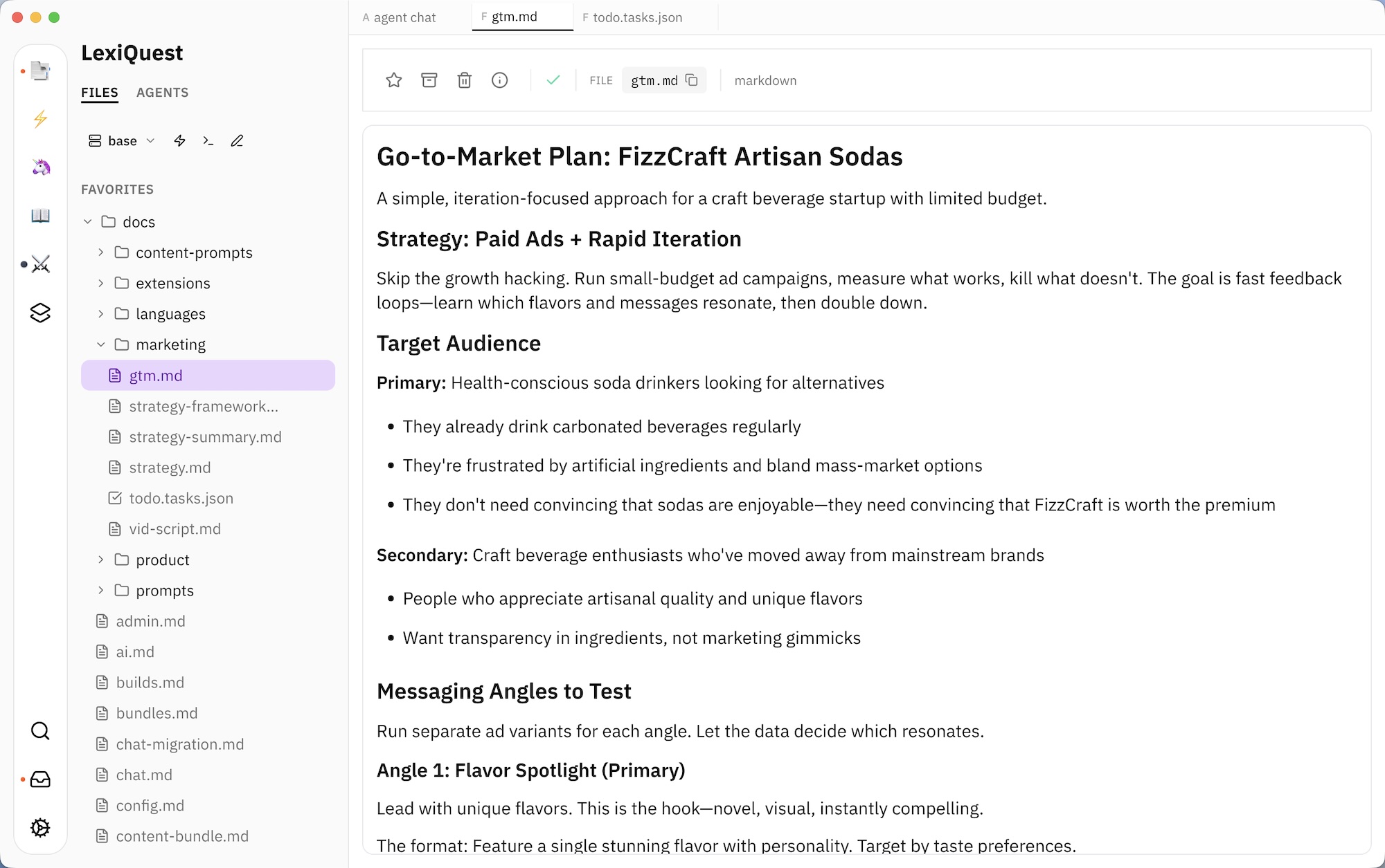 Hyperdoc markdown interface